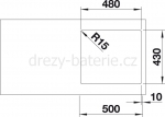Blanco ANDANO 450-IF nerez hedvábný lesk 522961 